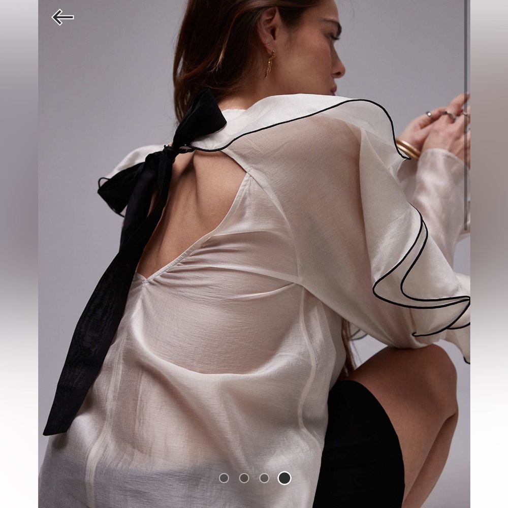 & Other Stories blouse with ruffle sleeves - Picture 4 of 7